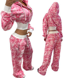 Conjunto de Dos Piezas de Ropa de Verano para Mujer, Mangas Largas, Personalizado, Pantalones Cortos, Top Corto, Algodón, Conjunto Doble para Mujer - Product Image 1