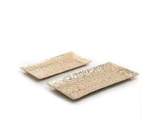 ชุดถาดเสิร์ฟช็อคโกแลตโลหะขัดเงาสีทอง2ชุดอุปกรณ์ที่ใช้ในบ้านและเครื่องครัวถาดเสิร์ฟของหวาน - Product Image 1