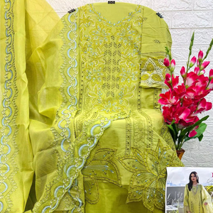 Ethnic Style Pure Cotton with Heavy Self Embroidery Silk Material <b>Other</b> Ethnic <b>Accessories</b> <b>Product</b> - Product Image 1