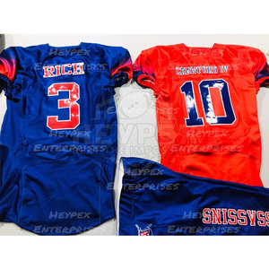Último diseño manga corta uniforme de fútbol americano transpirable nuevo estilo a granel precio al por mayor - Product Image 5