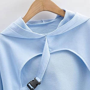 Sudaderas Cortas con Capucha de Algodón de Alta Calidad Personalizadas para Mujer, Estilo Casual de Invierno - Product Image 4