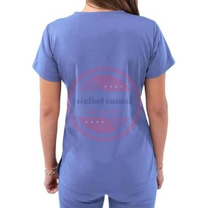 Customized Wholesale Nurse Hospital Uniforms Medical <b>Scrub</b> Top Medical Top - Product Image 2