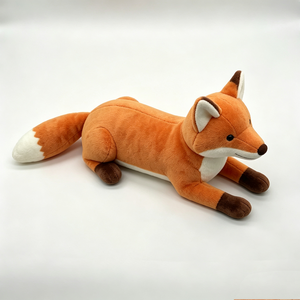 Customized <b>Cute</b> sitting red fox plush toy, Soft orange fox stuffed animal, fox plushie with bushy tail,Adorable fox plush <b>doll</b> - Product Image 2