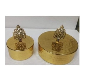 Juego de 4 tarros de fruta seca de diseño antiguo hecho a mano de oro puro con abridor de tapa de tarro de fruta seca de diseño extra estándar a muy bajo precio - Product Image 6