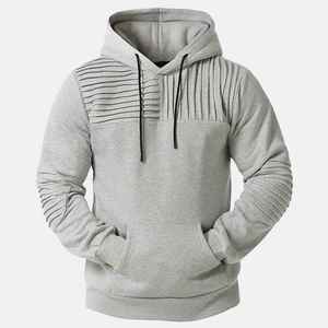 OEM Sweats à capuche de haute qualité pour hommes Design personnalisé Vêtements décontractés thermiques Style de rue solide pour les sweats à capuche d'hiver - Product Image 1
