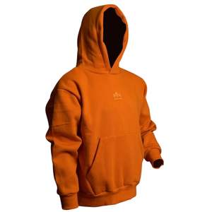 <b>Orange</b> Pullover <b>Hoodie</b> <b>for</b> <b>Men</b> Heavyweight Cotton Fleece Kangaroo Pocket Hooded Sweatshirt Casual Streetwear - Product Image 3