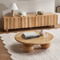 Table basse de luxe moderne à plateau rond pour salon et appartement