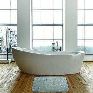 Tappetino da Bagno in Schiuma con Pietre, Grigio, 50X80 CM - Product Image 4