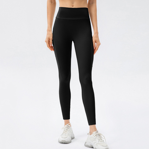 Services OEM Ensemble de vêtements de sport pour femmes Peach Hip Pantalon de yoga en maille tricotée à taille moyenne Legging de sport à une épaule Vêtements de fitness - Product Image 3