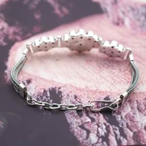 925 Sterling Silver Natural <b>Cubic</b> <b>Zirconia</b> Ruby <b>Bracelet</b> Handmade Fine Charm <b>Bracelet</b> for Girls and Women - Product Image 3