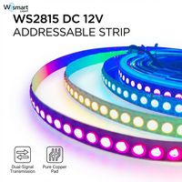 Tira de Luces LED RGB Direccionables WS2815 de 12V CC, 30/60/144 Píxeles Programables, Cinta de Píxeles IP20-IP68 Resistente al Agua para Iluminación de Hoteles