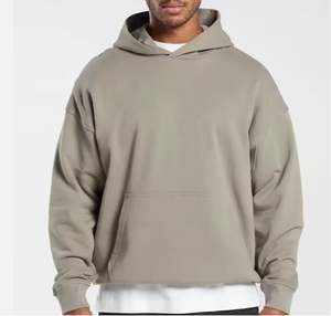 Personalizado de alta calidad 300 Gsm algodón francés Terry Sudadera con capucha de gran tamaño para los hombres de lana gruesa gota hombro bordado liso invierno - Product Image 1