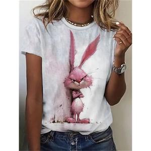 2025 dessin animé Animal femmes T-Shirts haut tendance Tee 3d T-Shirt décontracté à manches courtes col rond surdimensionné femme vêtements - Product Image 4