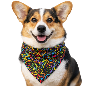 Bandana pour chien réutilisable, en polyester respirant, écharpe triangulaire facile à nouer, collier pour animaux de compagnie pour la marche, les voyages et les photos - Product Image 3