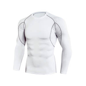 2024 nueva llegada profesional para hombres Rash Guard hecho a medida Fitness dos tonos negro rojo Anti-UV Rush Guard - Product Image 3