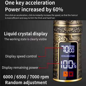 Recortadora de Pelo Profesional Inalámbrica para Hombre, Cuchilla en T, Afeitadora Eléctrica de Barba con Ajuste a Cero, Recargable, Resistente al Agua IPX7, con Batería - Product Image 3