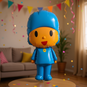 Pallone in lamina metallica Pocoyo 76 cm, decorazione per feste di compleanno per bambini - Product Image 3