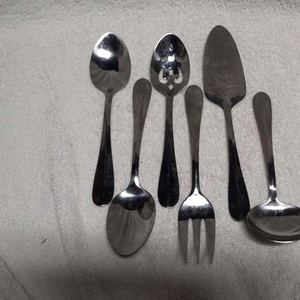Juego de cucharas para servir de acero inoxidable New Look con diseño único Cubiertos modernos de alta calidad para bodas Restaurante Hogar - Product Image 6