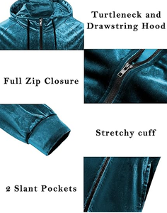 Conjunto Deportivo de 2 Piezas para Hombre, Chándal de Terciopelo, Informal, con Cremallera Completa, Chaqueta y Pantalones para Correr - Product Image 4