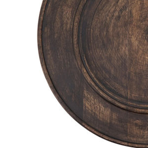 Platos de cargador de cena de diseño antiguo de madera maciza personalizados OEM, cuencos redondos para fiestas de bodas, exportadores indios disponibles - Product Image 4