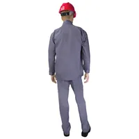 Vente en gros de vêtements de travail réfléchissants 100% sergé de coton gris vêtements de travail costume de travailleurs de l'industrie mécanique uniforme veste et pantalon