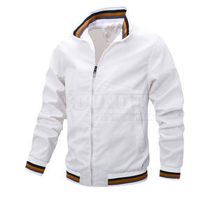 Chaqueta de hombre de alta calidad bombardero de estilo de calle alta chaqueta de cuello alto de los hombres chaqueta de bombardero de manga larga Nuevo diseño cremallera completa - Product Image 1