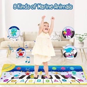 Tappetino Musicale Elettronico per Bambini da 43\" con Pianoforte Touch, Giocattolo a Batteria con Strumenti Musicali per Neonati e Bambini - Product Image 4