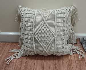 Modern European American Home Outdoor Hall Ottomans Jute Macrame POUF Ottoman Jute <b>Work</b> round Knitted <b>Stool</b> Bedroom Living - Product Image 5