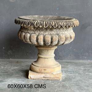 Meilleure Collection : Vase de Sol en Grès Vintage, Pot de Fleurs Sculpté Classique, Bol de Jardinage, Pièce d'Archéologie Architecturale Antique - Product Image 6