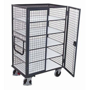 Variofit ESD Shelf <b>Trolley</b> with Four-Wheel Firmly <b>Welded</b> External Dimensions 1,115 X 730 Mm (W/D) - Product Image 1