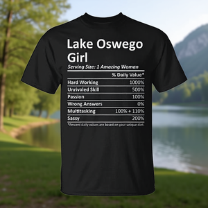 T-shirt promozionale Lake Oswego Girl From Oregon City Home Roots USA - Product Image 3