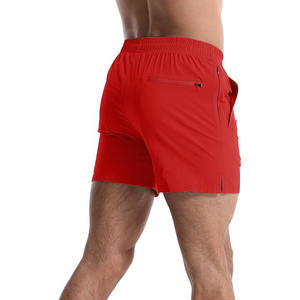 Wholesale Breathable Stretch Training <b>Zipper</b> <b>Pockets</b> Workout Fitness Quick Dry Gym Summer <b>Shorts</b> for <b>Men</b> - Product Image 3