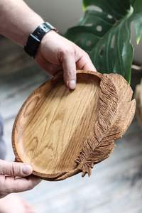 Assiette en bois Plateau à fruits en bois Assiette de cuisson irrégulière Kit d'assiettes d'assaisonnement en bois Vaisselle-Caryln 0084935825297 - Product Image 4