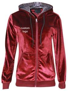 Velvet <b>tracksuits</b> rhinestones <b>women</b> <b>velour</b> hooded hood velvet trousers for girls full velvet mehroon <b>tracksuits</b> sets - Product Image 6