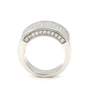 แหวนฮิปฮอปประดับเพชรชุบทองและ925ประดับเพชรสำหรับผู้หญิงได้รับการรับรองจาก GRA VVS Moissanite - Product Image 5