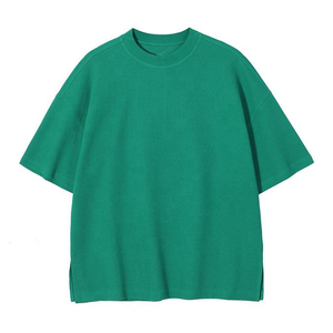 Ensemble court 2 pièces pour homme en coton 100% personnalisé, style vintage, grammage lourd, avec logo imprimé sur bande latérale, pour l'été - Product Image 6