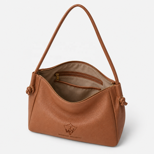 Premium Brown <b>Leather</b> Vintage Shoulder <b>Bag</b> Women <b>Soft</b> Hobo Handbag Daily Travel Purse Long Strap WARPRO INDUSTRY Zipper Closure - Product Image 2