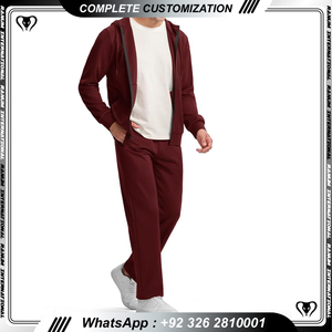 Logo personnalisé Vente en gros Survêtement en polaire Hommes Jogger Survêtement Grande Taille Automne Survêtement à fermeture éclair - Product Image 2