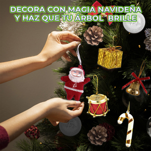 Mini Santa Claus, Juego de 7 Bolas de Arcilla Polimérica, Adornos Navideños Hechos a Mano, Bolas de PVC, Decoración Festiva para Fiestas, Empaquetadas en Caja - Product Image 6