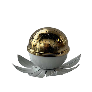 Brûleur d'encens arabe en métal pour Moyen-Orient Bakhoor Brûleur élégant pour la maison Hôtel Porte-encens de table en gros - Product Image 1