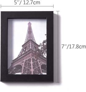 5x7 Shadow <b>Box</b> <b>Frame</b> 4-Pack Wood 3D <b>Picture</b> <b>Frame</b> with Glass Cover Display Case for Wall-Hanging or Free-Standing <b>Picture</b> - Product Image 3