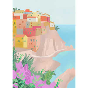 Support en toile imprimé numériquement Cinque Terre Italie - Product Image 1