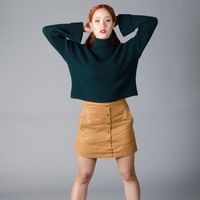 Pull col roulé épais en pure laine mérinos vierge pour femme Giorgia, style italien, motif vintage, tricot plat