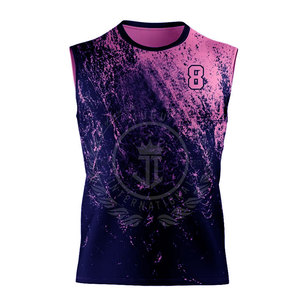 Ensembles d'uniformes sportifs 7V7 respirants de haute qualité avec logo personnalisé, légers, pour adultes, 100 % polyester, sans manches, service OEM - Product Image 4