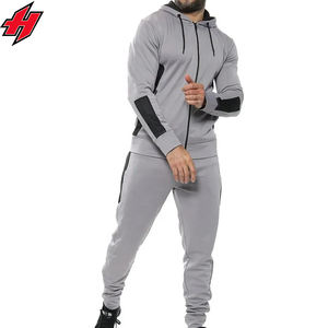 Vente en gros Ensemble survêtement sport unisexe personnalisé 2 pièces avec fermeture éclair Survêtement sport en tissu polaire pour hommes printemps - Product Image 1