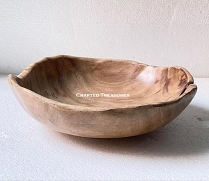 Bol réutilisable en bois et en résine de grande taille en bois d'acacia naturel pour salade de fruits et légumes de cuisine Bol à mélanger décoratif - Product Image 2