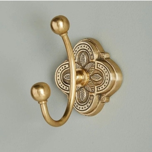 Vintage Style Solid Brass Metal Flower Design Wall Hocks <b>Car</b> Keys Clothes Hanging Hocks - Product Image 2