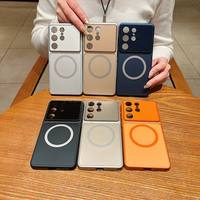 Coque de téléphone en TPU et PC avec verre pour iPhone 14 Plus, compatible avec la charge magnétique sans fil, antichoc, résistante à la saleté, anti-rayures, design luxueux