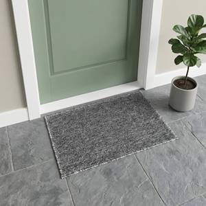 Mini tapis d'entrée antidérapant gris en polypropylène, tapis de sol intérieur 40x60 cm - Product Image 6