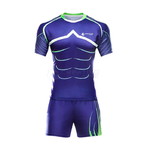 Venta al por mayor personalizado Rugby Jerseys uniforme Kit con nombre del equipo y el logotipo de impresión de Rugby uniforme para la venta - Product Image 1